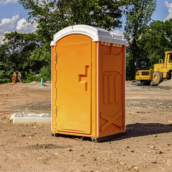 can i customize the exterior of the porta potties with my event logo or branding in Cambria WI